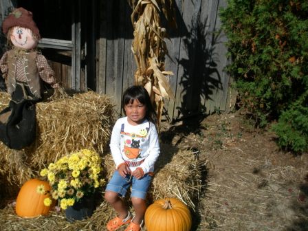 Kasen posing with Scarecrow